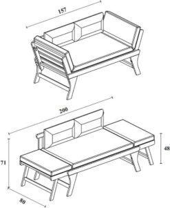 Loungebank Tuin FSC Antraciet – Makkelijk Verstelbaar Lounge Bank Balkon – Tuinbank Lounge Hardhout FSC – Perfecthomeshop -Gardena Winkel 984x1200 1
